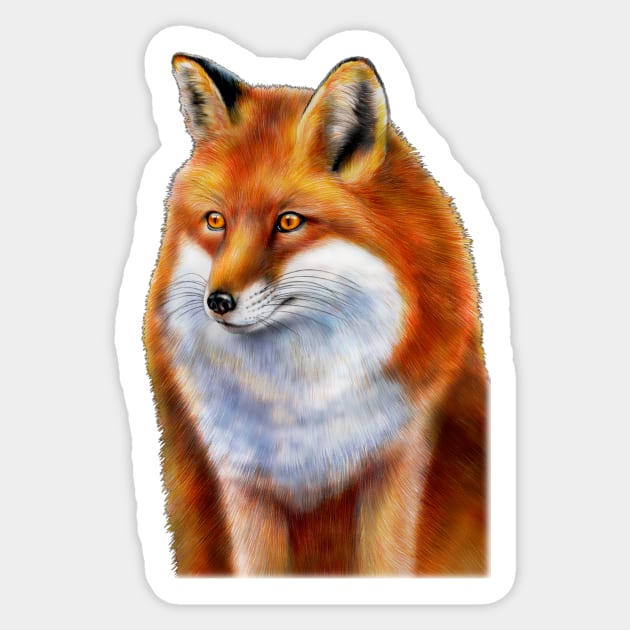 Red Fox Sticker by Tim Jeffs Art